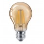 Bec LED vintage (decorativ) Philips Classic Gold Bulb A60, EyeComfort, E27, 4W (35W), 400 lm, lumina calda (2500K), cu filament