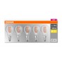 5 Becuri LED Osram Base Classic P, E14, 4W (40W), 470 lm, lumina calda (2700K), cu filament