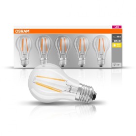 5 Becuri LED Osram Base Classic A, E27, 7W (60W), 806 lm, luminacal...