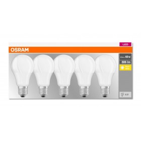 5 Becuri LED Osram Base Classic A, E27, 8.5W (60W), 806 lm, lumina calda(2700K)