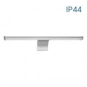 Aplica LED pentru baie Vivalux ZOE, 8W, 700 lm, lumina neutra (4000K), 110°, IP44, 400x151x67mm, 25000h, Nichel satinat