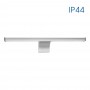 Aplica LED pentru baie Vivalux ZOE, 8W, 700 lm, lumina neutra (4000K), 110°, IP44, 400x151x67mm, 25000h, Nichel satinat