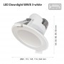 Spot LED incastrat 2R Wave R205, 25W, 2500 lm, lumina reglabila (3000K/4000K/6000K), IP44, 244x85mm, dimensiuni de montaj: Ø195-