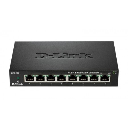 Switch D-Link DES-108, 8 port, 10/100 Mbps