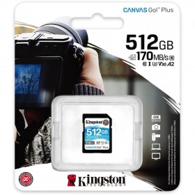 Card de Memorie SDXC Kingston Canvas GO Plus, 512GB, Class 10