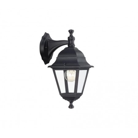Aplica tip felinar pentru exterior Philips Lima DOWN, 1xE27, max 60W, IP44, 205x150x355mm, Negru