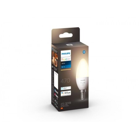Bec LED inteligent Philips Hue B39, Bluetooth, E14, 5.5W, 470 lm, lumina calda (2700K)
