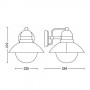 Aplica tip felinar pentru exterior Philips Damascus, 1xE27, max 60W, IP44, 248x222x224mm, Maro