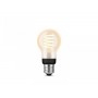 Bec LED inteligent vintage (decorativ) Philips Hue Filament Bulb A60, Bluetooth, E27, 7W (40W), 550 lm, lumina alba (2200-4500K)