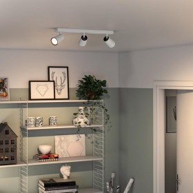 Spot LED Philips myLiving Paisley, 3xGU10, 5.5W, IP20, Metal, Alb