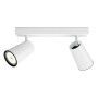 Spot LED Philips myLiving Paisley, 2xGU10, 5.5W, IP20, Metal, Alb