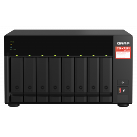 NAS QNAP 873A 8-Bay, CPU AMD Ryzen V1000 series V1500B 4C/8T 2.2GHz, RAM 8GB (1x 8GB) DDR4 (2 x SODIMM slots, max. 64GB, suport 