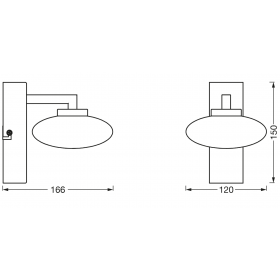 Aplica LED inteligenta pentru baie Ledvance SMART+ Wifi Orbis Elypse 120, 7W, 500 lm, lumina alba (3000-6500K), IP44, 120x166x15