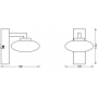 Aplica LED inteligenta pentru baie Ledvance SMART+ Wifi Orbis Elypse 120, 7W, 500 lm, lumina alba (3000-6500K), IP44, 120x166x15