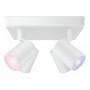 Spot LED RGB WiZ Imageo SQ, Wi-Fi, Bluetooth, control vocal, 4xGU10, 4x5W, 1380 lm, lumina alba si color (2200-6500K), IP20, 12.