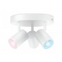 Spot LED RGB WiZ Imageo, Wi-Fi, Bluetooth, control vocal, 3xGU10, 3x5W, 1035 lm, lumina alba si color (2200-6500K), IP20, 12.3x2