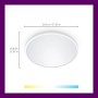 Plafoniera LED WiZ SuperSlim, Wi-Fi, control vocal, 32W, 3800 lm, lumina alba (2700-6500K), IP20, 55cm, Alb