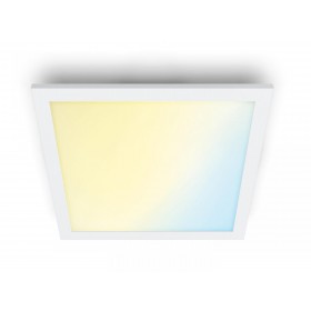 Panou LED WiZ Panel SQ, Wi-Fi, control vocal, 12W, 1000 lm, lumina alba (2700-6500K), IP20, 30cm, Alb