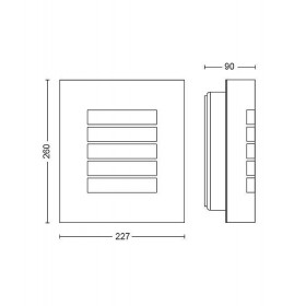 Aplica pentru exterior Philips Oslo, 1xE27, max 60W, IP44, 95x235x260mm, Inox