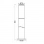 Stalp pentru iluminat exterior Philips Utrecht, 1xE27, max 20W, IP44, 800x120mm, Inox