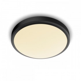 Plafoniera LED Philips Doris CL257, 17W, 1500 lm, lumina calda (2700K), IP44, 31.3cm, Negru