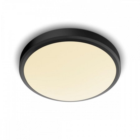 Plafoniera LED Philips Doris CL257, 17W, 1500 lm, lumina calda (2700K), IP44, 31.3cm, Negru