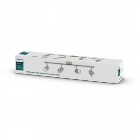 Spot Philips Essentials Meranti, 4xGU10, IP20, 10x69x15.5cm, Crom mat