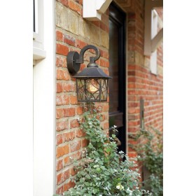 Aplica tip felinar pentru exterior Philips Cambridge UP, 1xE27, max 60W, IP44, 204x170x339mm, Bronz