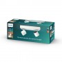 Spot LED Dublu Philips myLiving Star, 2x4.5W, 1000 lm, lumina calda (2200-2700K), IP20, 24cm, Metal, Alb