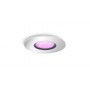 Spot LED RGB incastrat Philips Hue Xamento, Bluetooth, GU10, 5.7W, 350 lm, lumina alba si color (2000-6500K), IP44, Crom