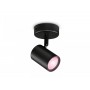 Spot LED RGB WiZ Imageo, Wi-Fi, Bluetooth, 4.9W, 345 lm, lumina alba si color (2200-6500K), IP20, Metal, Negru