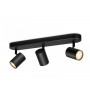 Spot LED RGB WiZ Imageo, Wi-Fi, Bluetooth, 3x4.9W, 1035 lm, lumina alba si color (2700-6500K), IP20, Metal, Negru