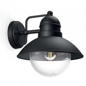 Aplica tip felinar pentru exterior Philips Hoverfly, 1xE27, max 60W, IP44, 248x222x224mm, Negru