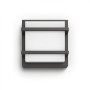 Aplica LED pentru exterior Philips Petronia, 12W (83W), 1200 lm, lumina calda (2700K), IP44, 190x190x53mm, Antracit