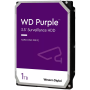 HDD Video Surveillance WD Purple 1TB CMR, 3.5'', 64MB, SATA, TBW: 180