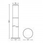 Stalp pentru iluminat exterior Philips Utrecht, 1xE27, max 20W, IP44, 800x120mm, Antracit
