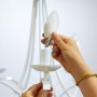 Bec LED RGB inteligent WiZ Connected Colors C37, Wi-Fi, E14, 4.9W (40W), 470 lm, lumina alba si color (2200-6500K), compatibil G
