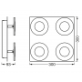 Plafoniera LED inteligenta pentru baie Ledvance SMART+ Wifi Orbis Square Wave 300, 26W, 2800 lm, lumina alba (3000-6500K), IP44,