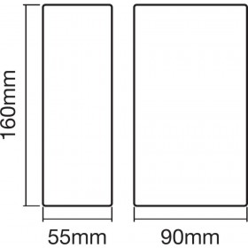 Aplica LED pentru exterior Ledvance Endura Style UpDown, 12W, 700 lm, lumina calda (3000K), IP44, 160x90x55mm, aluminiu, Alb
