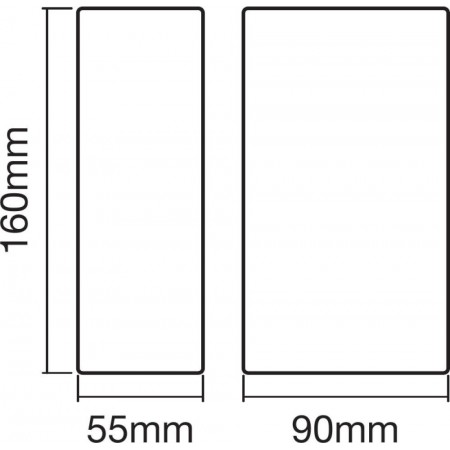 Aplica LED pentru exterior Ledvance Endura Style UpDown, 12W, 700 lm, lumina calda (3000K), IP44, 160x90x55mm, aluminiu, Alb