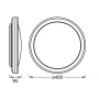 Plafoniera LED RGB inteligenta Ledvance SMART+ Wifi Orbis Circle 460, 28W, 2400 lm, lumina alba si color (3000-6500K), IP20, Ø46