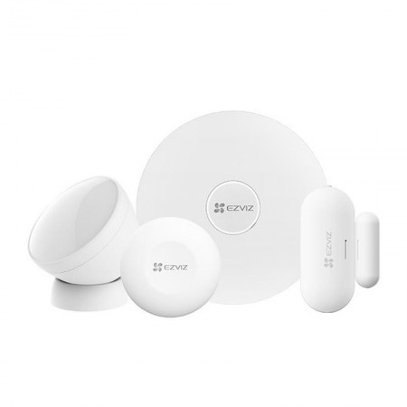 Ezviz Home Senzor KIT CS-B1 1xHome Gateway Model CS-A3-A0-W: MicroUSB, DC5V/1A, Interfata retea: RJ45 interface,Wi-Fi 2.4 GHz,Zi