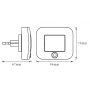 Lampa de veghe Ledvance LUNETTA Hall cu senzor de lumina, 0.7W, 10 lm, lumina calda (3000K)