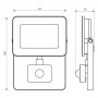 Proiector LED cu senzor de miscare Vivalux SHIFT, 30W, 230V, 2700 lm, lumina rece (6400K), 110°, IP44, 147x198x50mm, 20000h, alu