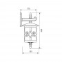 Aplica tip felinar Vivalux JARDIN DOWN, E27, max. 1x60W, IP44, 175x155x320mm, COFFEE, bec neinclus