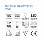Senzor de miscare aplicat IR Vivalux FLEX, 230V, IP44, 86x95x73mm, incandescent 1200W, LED 300W, Alb