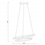 Pendul LED Vivalux FEEL, 43W, 1873 lm, lumina neutra (4000K), 120°, IP20, Ø510x1500mm, 25000h, Negru