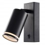 Aplica tip Spot reglabil cu intrerupator Vivalux ROUND KING, GU10, max. 35W, IP20, 83x60x140mm, Negru, bec neinclus