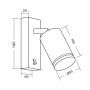 Aplica tip Spot reglabil cu intrerupator Vivalux ROUND KING, GU10, max. 35W, IP20, 83x60x140mm, Negru, bec neinclus