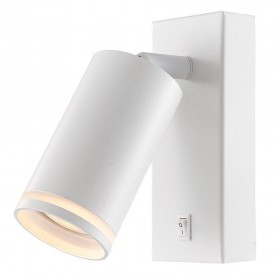 Aplica tip Spot reglabil cu intrerupator Vivalux ROUND KING, GU10, max. 35W, IP20, 83x60x140mm, Alb, bec neinclus